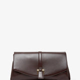 Front flap burgundy crossbody bag