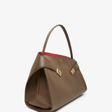 Hug medium taupe shoulder bag