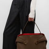 Hug medium taupe shoulder bag