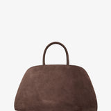 Hug medium dark brown top handle bag