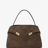 Hug large suede shoulder bag