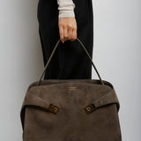 Hug large suede shoulder bag