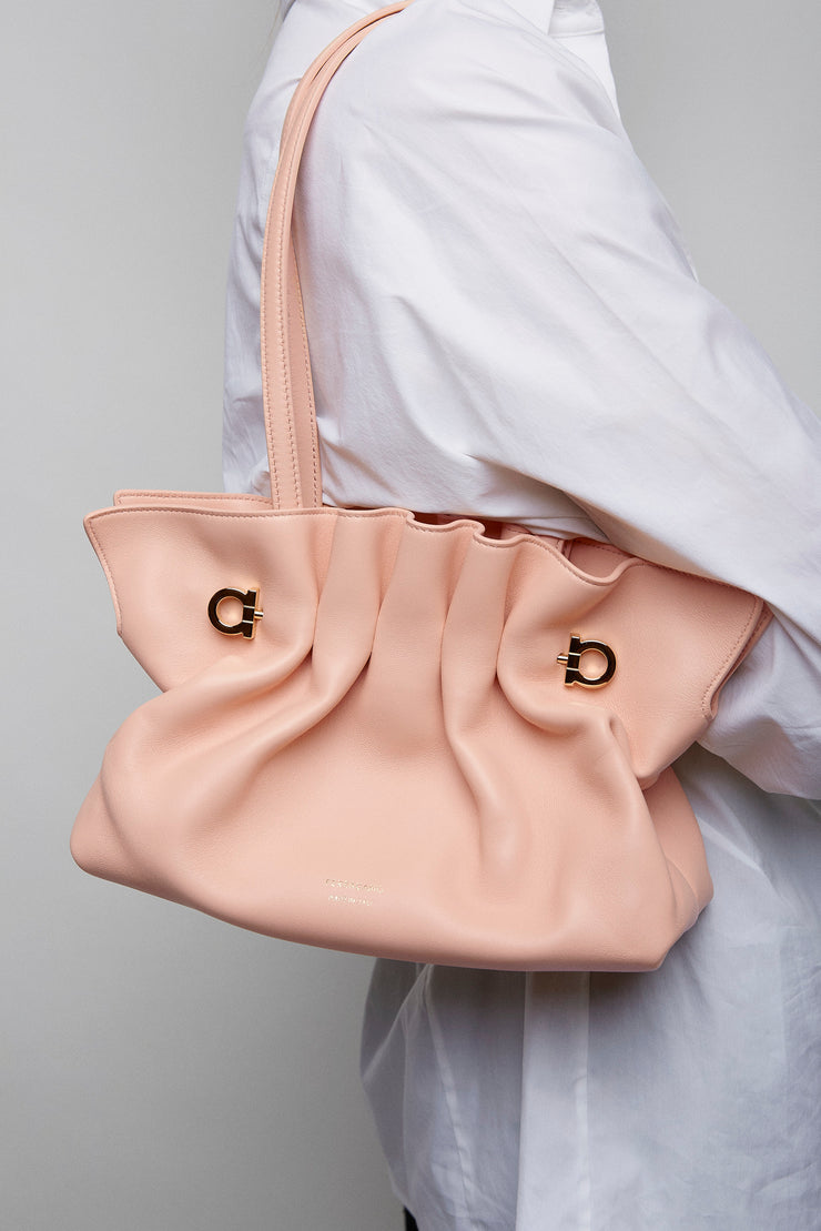 Pierce small white leather bag