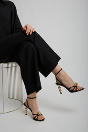 Karina 95 black sandals