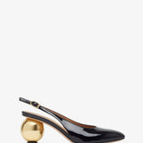 Tessie 70 black sling pumps
