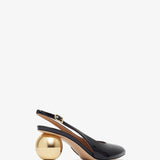 Tessie 70 black sling pumps