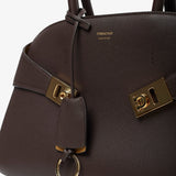 Hug S brown bicolor top handle bag