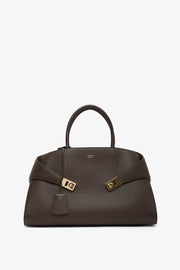 Hug M brown bicolor top handle bag