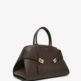 Hug M brown bicolor top handle bag