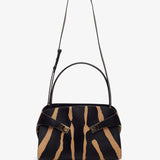Hug small black and brown shoulder bag