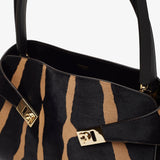 Hug small black and brown shoulder bag