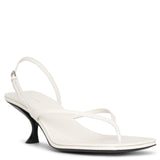 Constance white leather sandals