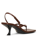 Constance walnut leather sandals