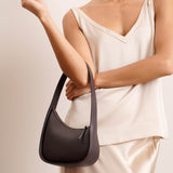 Half Moon small brown shoulder bag