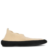 Fairy beige cashmere flat shoes