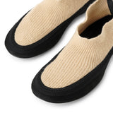 Fairy beige cashmere flat shoes