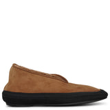 Fairy brown shearling flat shoes
