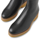 Boris black leather boots