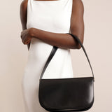 Marion black leather shoulder bag black