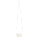 Mini Envelope ivory white leather shoulder bag