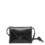 Mini Envelope black leather shoulder bag