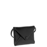Mini Envelope black leather shoulder bag