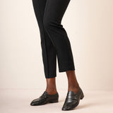 Soft black leather loafer