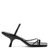 Rai patent black sandals