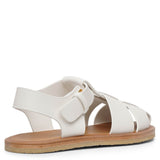 Fisherman ivory crepe sandals