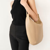 N/S Allie light beige leather bag