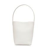 Small N/S park white leather tote bag