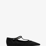 Cyd black suede flats