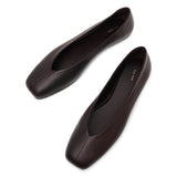Eva Two dark brown ballerinas