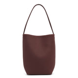 Medium N/S park brown leather tote bag