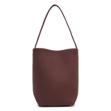 Medium N/S park brown leather tote bag