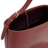 Medium N/S park brown leather tote bag