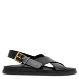 Buckle black sandals