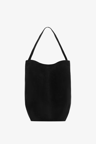 Large N/S black nubuck tote bag