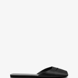 Milla black satin flats