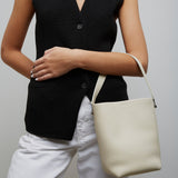 Small NS hook ivory tote bag