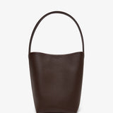 Medium N/S burgundy leather tote bag