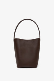 Medium N/S burgundy leather tote bag