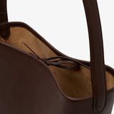 Medium N/S burgundy leather tote bag