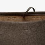 Medium N/S taupe leather tote bag