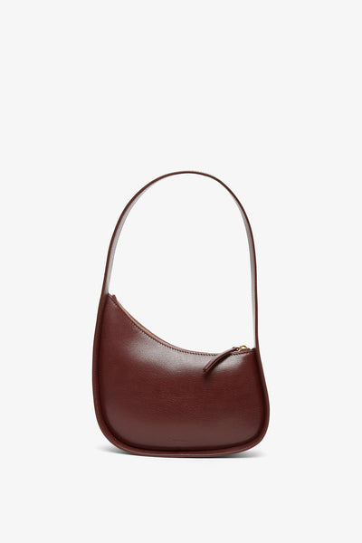 Half Moon burgundy leather bag