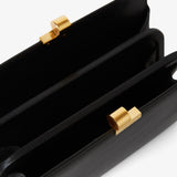 Amazon black shiny leather clutch