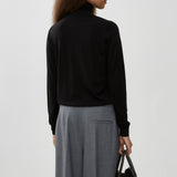 Heva black wool turtleneck sweater