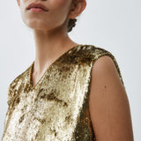 Louane gold dress