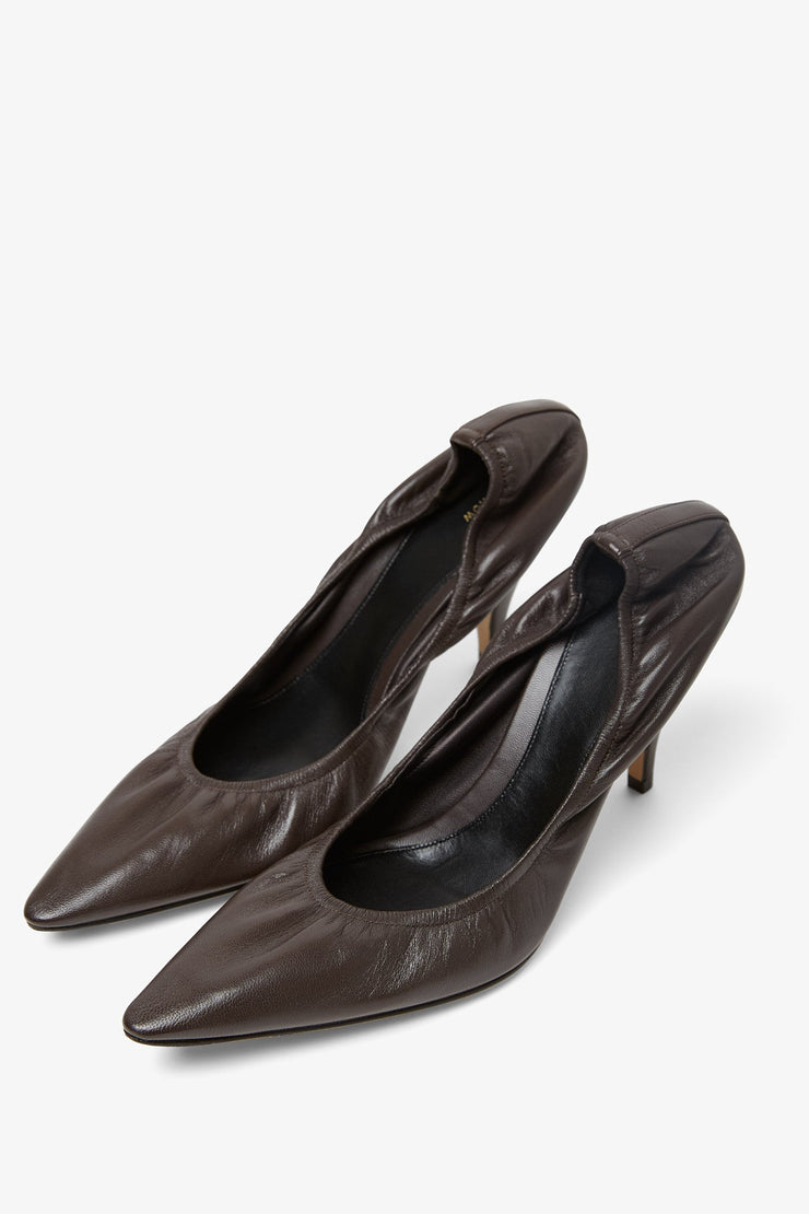 Liisa brown leather pumps