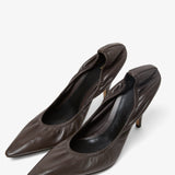 Liisa brown leather pumps